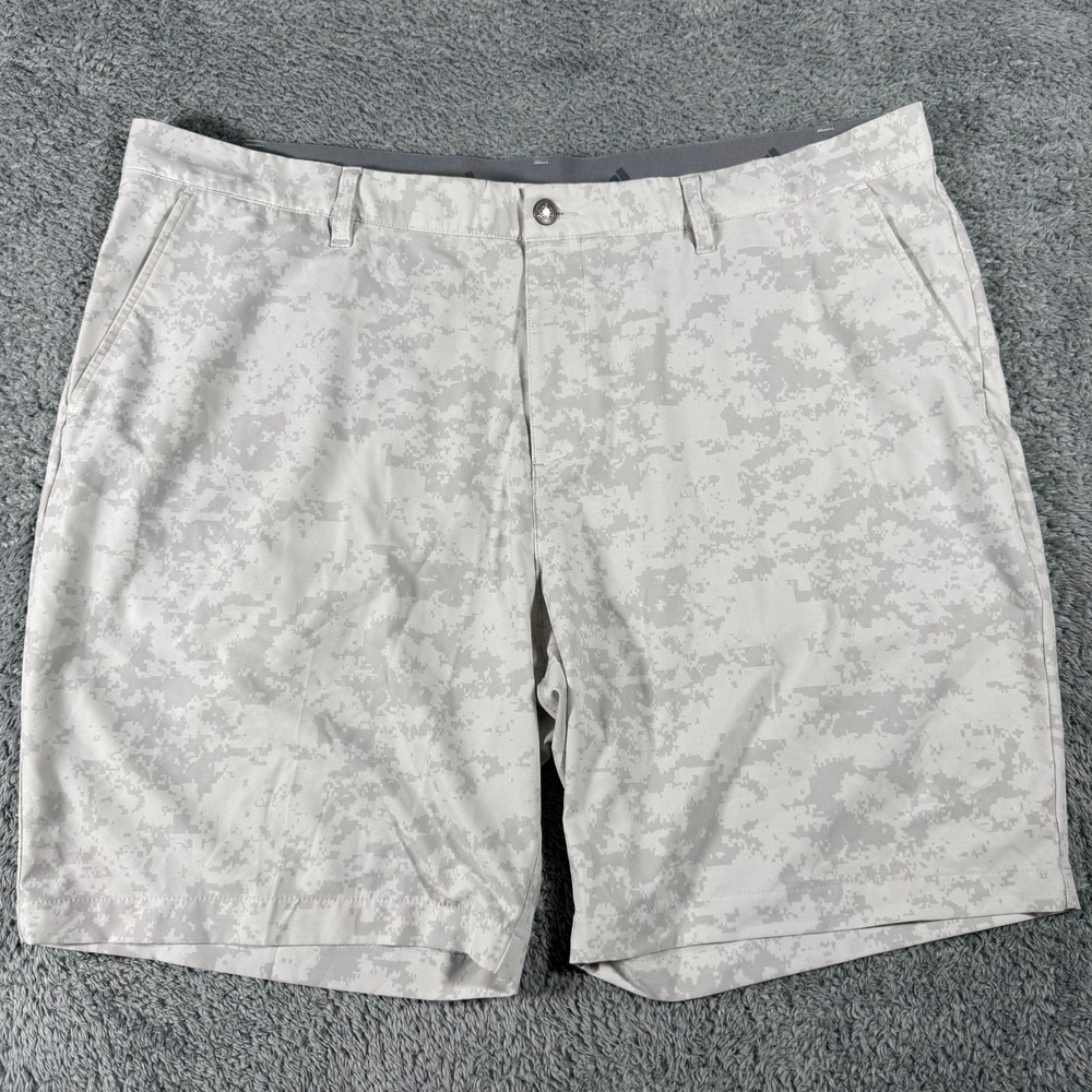 Adidas Golf Shorts Mens 42 Grey Digital Camo Primegreen Performance Athletic